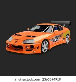 Supra Mk4 Paul Walker Car Vector Stock Illustration 2365694919 | Shutterstock