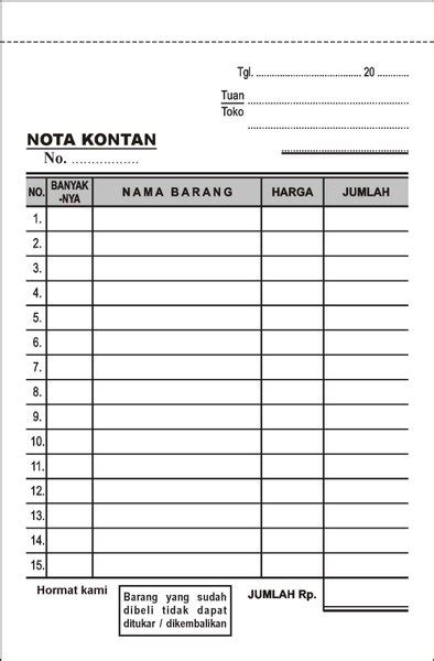 Gambar Nota Kosong Cermin