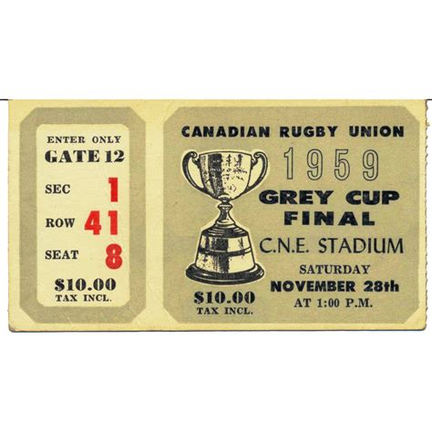 Grey Cup Tickets - Canadian Football Hall of Fame