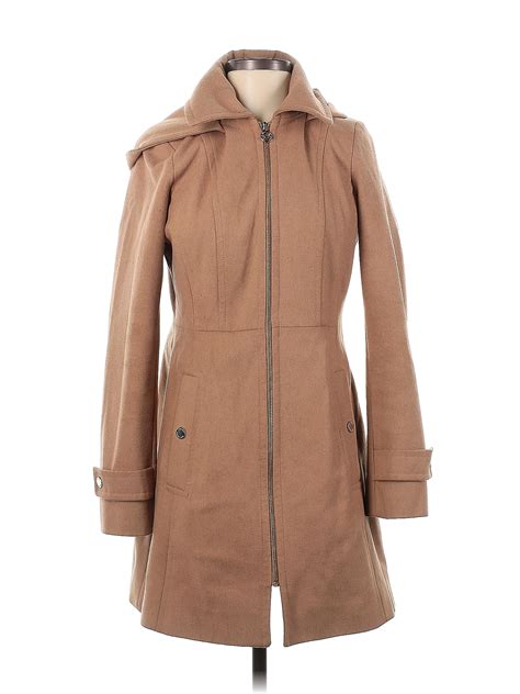 Michael Michael Kors Solid Tan Wool Coat Size Xs 68 Off Thredup