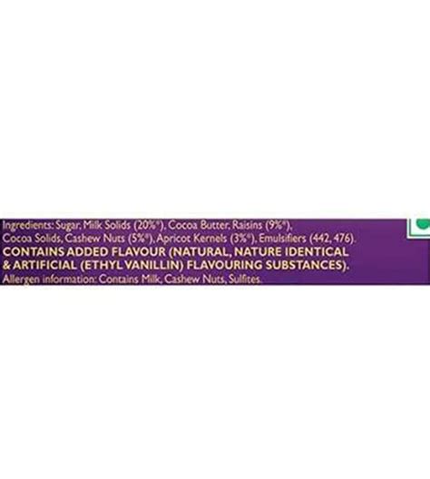 Buy Cadbury Dairy Milk Chocolate With Fruit And Nuts Bar 180 G For Online Tata Cliq Luxury