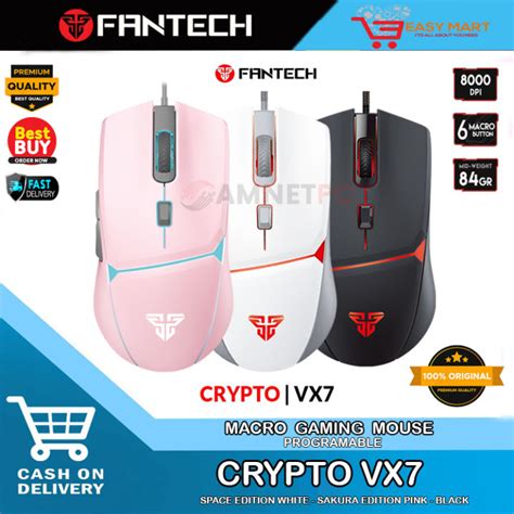 EasyMart Best Buy Fantech Mouse VX7 Crypto Wired Programmable RGB Macro