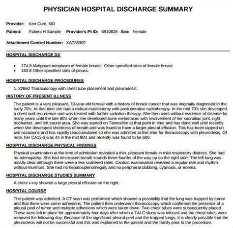 Free 13 Sample Discharge Summary Templates In Ms Word Pdf Address Label Template Templates