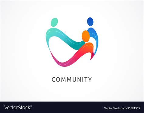 Abstract people symbol togetherness and community Vector Image