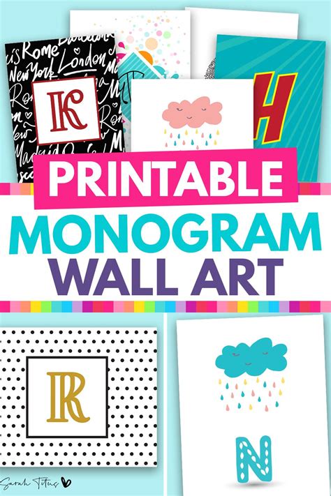 Free Printable Monogram Wall Art Artofit