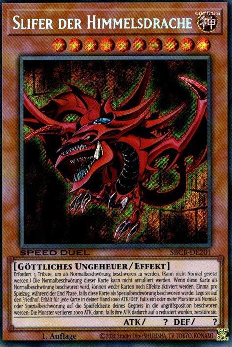 Recollectibles Sammelkarte Yugioh Karte Slifer Der Himmelsdrache