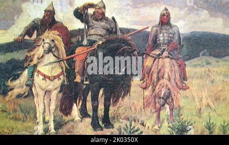 Vasnetsov Victor - Three Bogatyrs 1 Stock Photo - Alamy