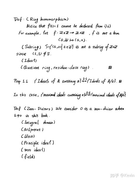 Atiyahandmacdonald Commutative Algebra笔记chap1 知乎