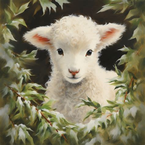 baby lamb christmas art  stock photo public domain pictures
