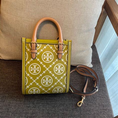 Tory Burch T Monogram Jacquard Mini Ns Tote Womens Fashion Bags And Wallets Cross Body Bags