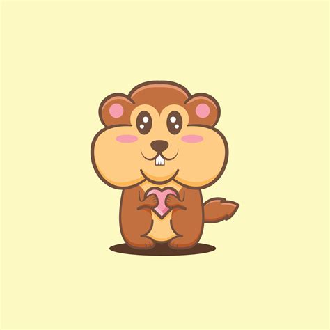 cute groundhog character vector 4714479 Vector Art at Vecteezy