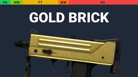 Mac 10 Gold Brick Skin Float And Wear Preview Youtube