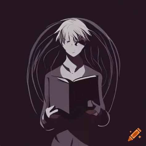 Person Holding Book And Looking At It In A Dim Black And White Fantasy