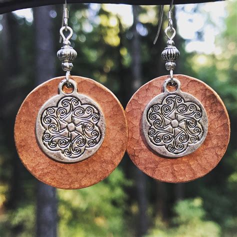 These Gorgeous Hammered Copper Celtic Earrings Look Like They Came