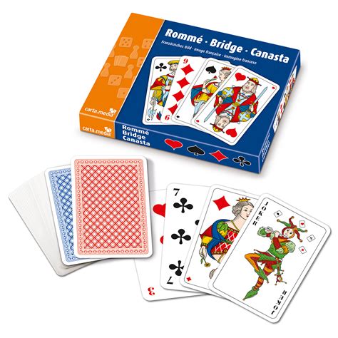 Rommé Bridge Canasta mit französischen Karten, Set mit 110 Spielkarten