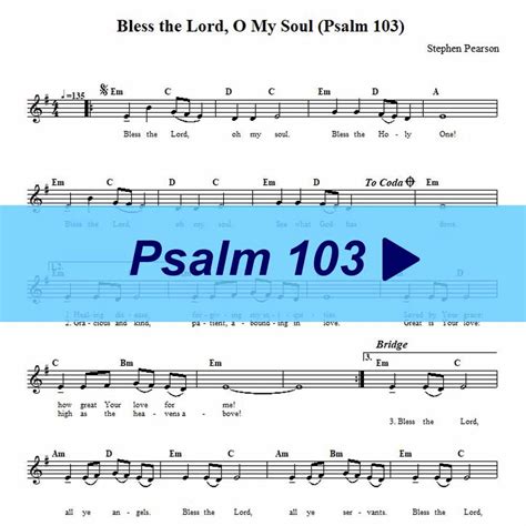 Psalm 103 Bless The Lord O My Soul O My Soul Bless The Lord Psalms