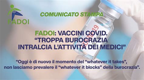 Vaccini Covid Fadoi Troppa Burocrazia Intralcia Lattivit Dei