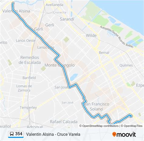 Ruta 354 Horarios Paradas Y Mapas Valentín Alsina Cruce Varela