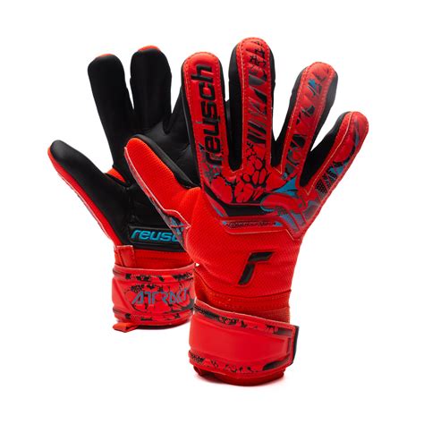 Luvas Reusch Attrakt Grip Evolution Finger Support Crian A Red Blue