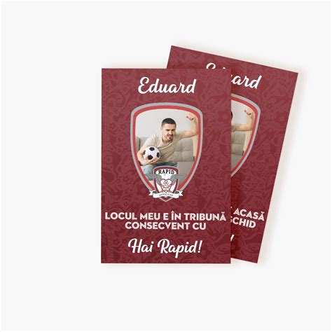 Magnet FC Rapid 10x15 cm personalizat cu poză și mesaj StarGift ro