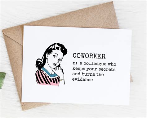 Coworker Leaving Card, Funny Coworker Birthday, Work Bestie Card, Going ...