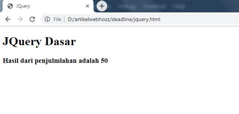 Belajar Jquery Pengenalan Dan Syntax Dasar Webhozz Blog