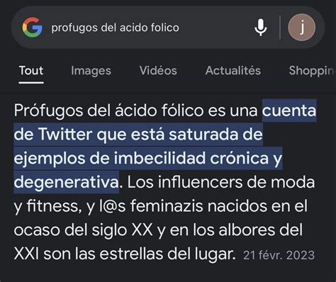 Prófugos del Ácido Fólico on Twitter Por simple ociosidad me puse a