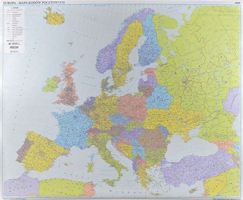 Europa Kodowa Mapa Cienna Kody Pocztowe Eko Graf