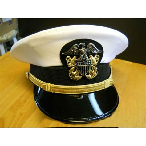 Us Navy Line Officers Rank White Hat Cap New Sizes 56 57 58 59 60 61 On