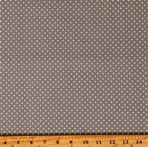 Cotton Swiss Dot Polka Dots Spots Spotted White On Gray Grey Cotton