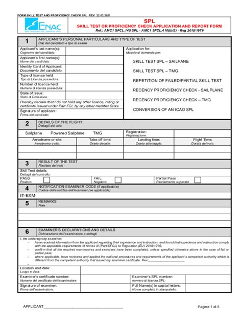 Fillable Online APPLICATION AND REPORT FORM FOR THE SPL SKILL TEST OR