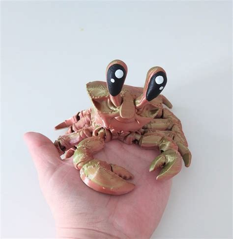 Ghost Crab D Printed Articulated Fidget Toy Crab Toy Desk Toy