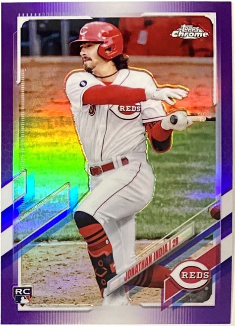 Jonathan India 2021 Topps Chrome Update Series Cincinnati Reds Purple