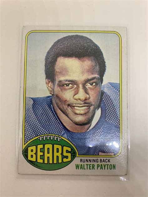 Topps Walter Payton Rookie Card Rc Chicago Bears Ebay