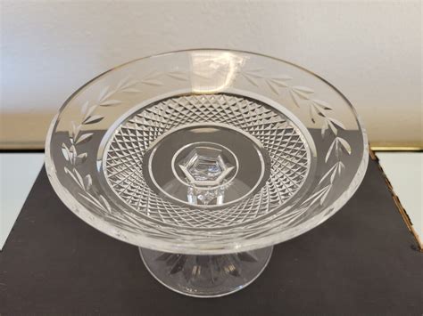 Waterford Crystal Compote Bowl Glandore Pattern Waterford Round