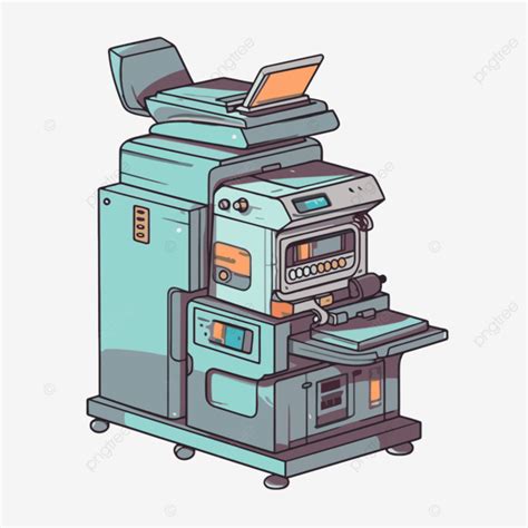 Copy Machine Vector Sticker Clipart Flat Design Of A Copy Machine