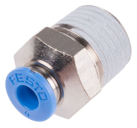 QS 1 4 4 Festo Festo QS Series Straight Threaded Adaptor R 1 4 Male