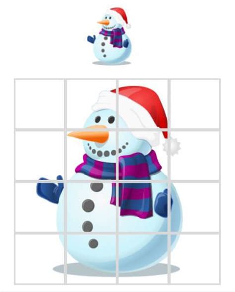 Snowman Printable Jigsaw Puzzle, 16 Piece Jigsaw, Jigsaw Puzzle for ...