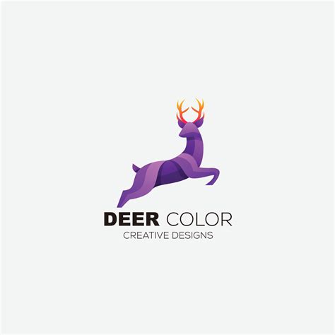 deer color logo gradient colorful template 16701379 Vector Art at Vecteezy