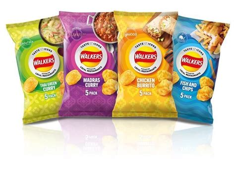 Restaurant Inspired Snack Chips Walkers Local Taste Icons Crisps