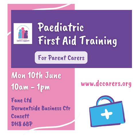 Paediatric First Aid Consett Durham County Carers Support