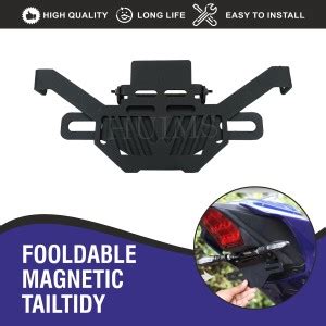 SHOWRIDE Magnetic Foldable Tail Tidy Number Plate Holder For Universal