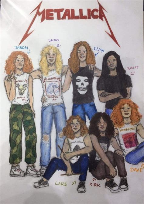 Metallica Art Fan Art Yeah 80s Music Food Megadeth Rocker Chick