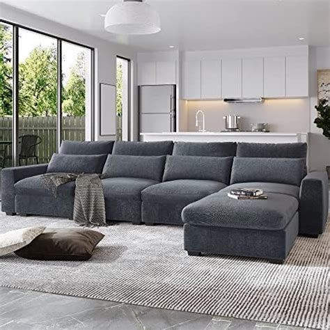 Amazon Eafurn Deep Seat Convertible Modular Sectional Sofa With