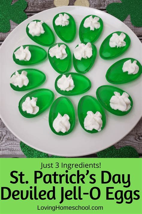 St Patricks Day Deviled Jell O Eggs Recipe Jell O St Patricks Food