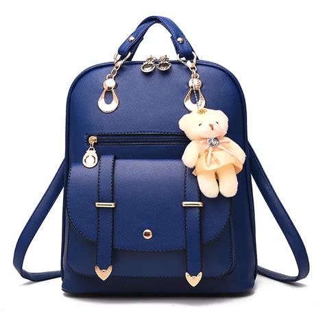 Women Backpack High Quality Pu Leather Backpacks For Teenage Girls Korean Style Backpacks With