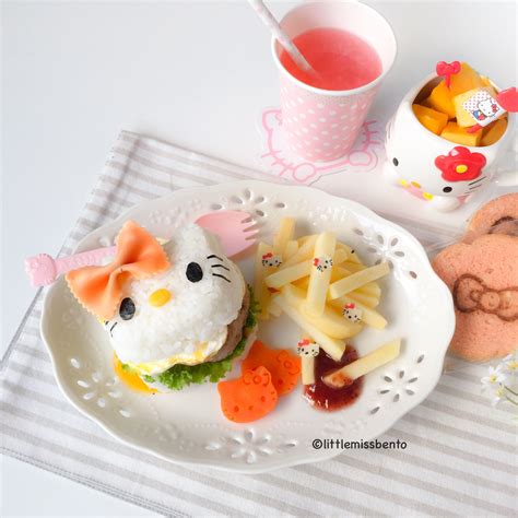 Hello Kitty Burger Foodart Kawaii Bento Kawaii Food Kawaii Cooking