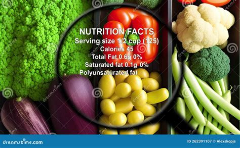 Nutrition Facts on Various Vegetables Stock Video - Video of benefits ...