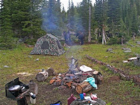 Wilderness Camp stock image. Image of rocks, camping, forest - 6766701