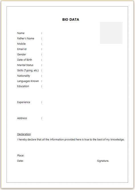 Google Docs Biodata Format Step By Step Guide
